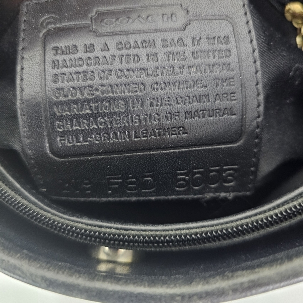 Vintage Coach Black Leather Chelsea Hobo Bag Style 6003 - Picture 9 of 9